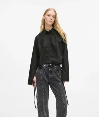 Shirt met strik aan de achterkant