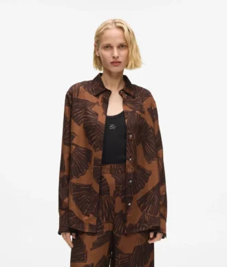 Shirt met waaierprint