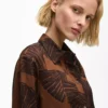 Shirt met waaierprint