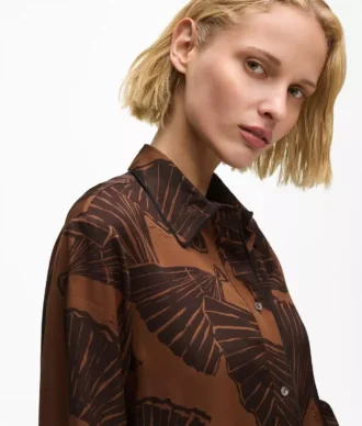 Shirt met waaierprint