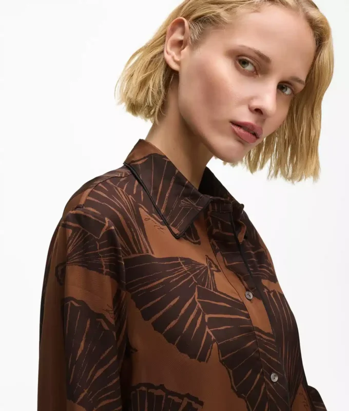 Shirt met waaierprint