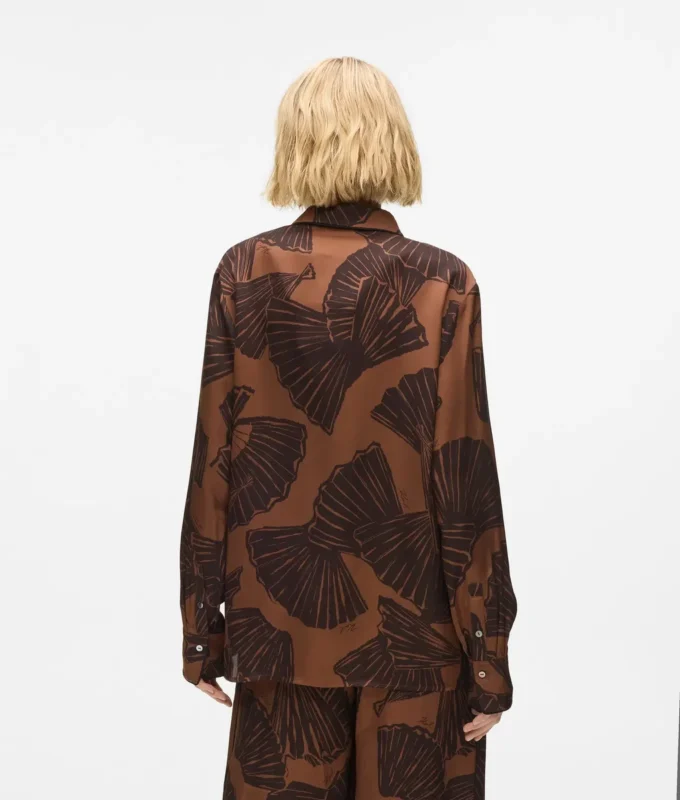 Shirt met waaierprint