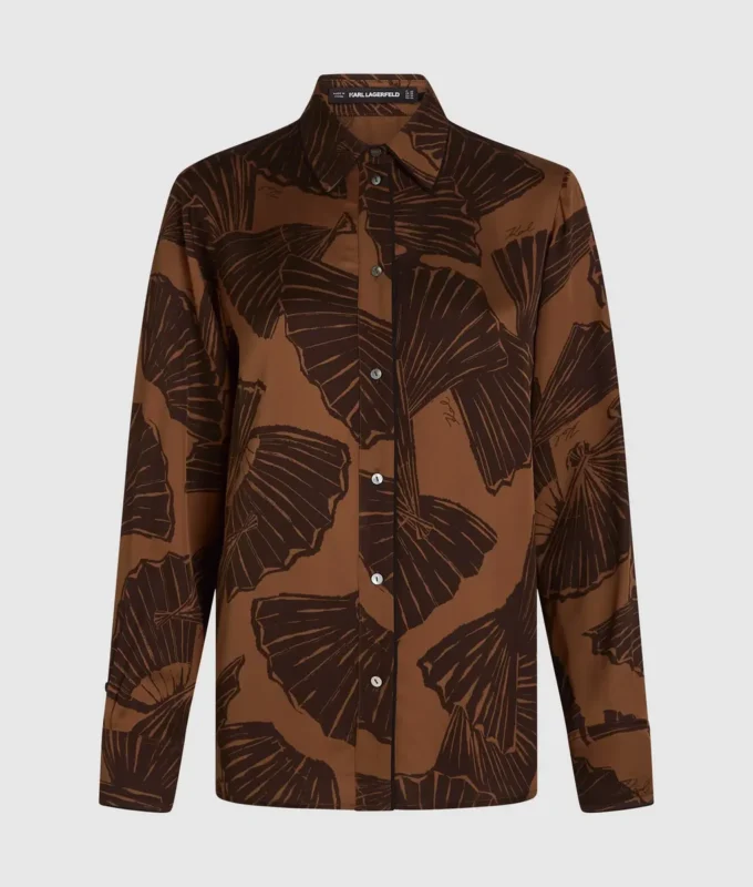 Shirt met waaierprint