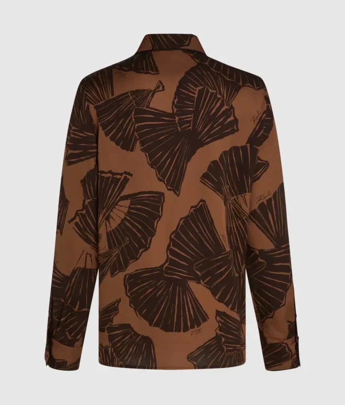 Shirt met waaierprint