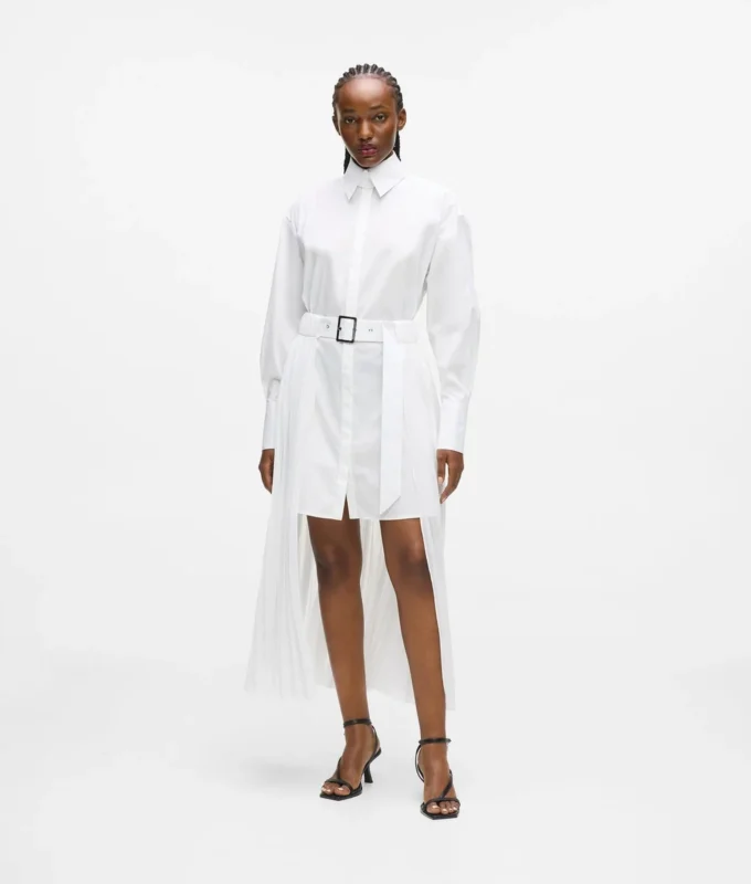Shirtjurk met geplooid paneel
