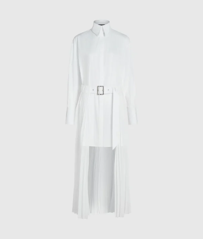 Shirtjurk met geplooid paneel