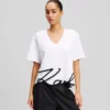 SIGNATURE T-SHIRT MET V-HALS