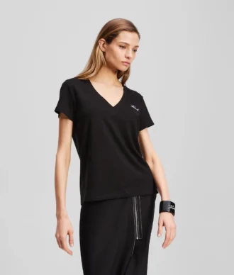 SIGNATURE T-SHIRT MET V-HALS