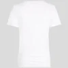 SIGNATURE T-SHIRT MET V-HALS EN RUFELS