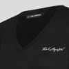SIGNATURE T-SHIRT MET V-HALS EN RUFELS