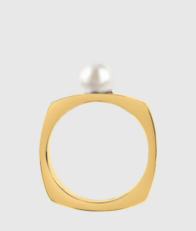 Signature vierkante ring