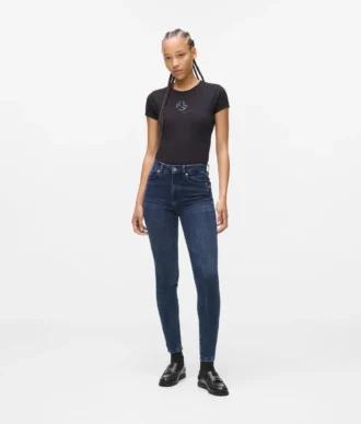 Skinny jeans met hoge taille