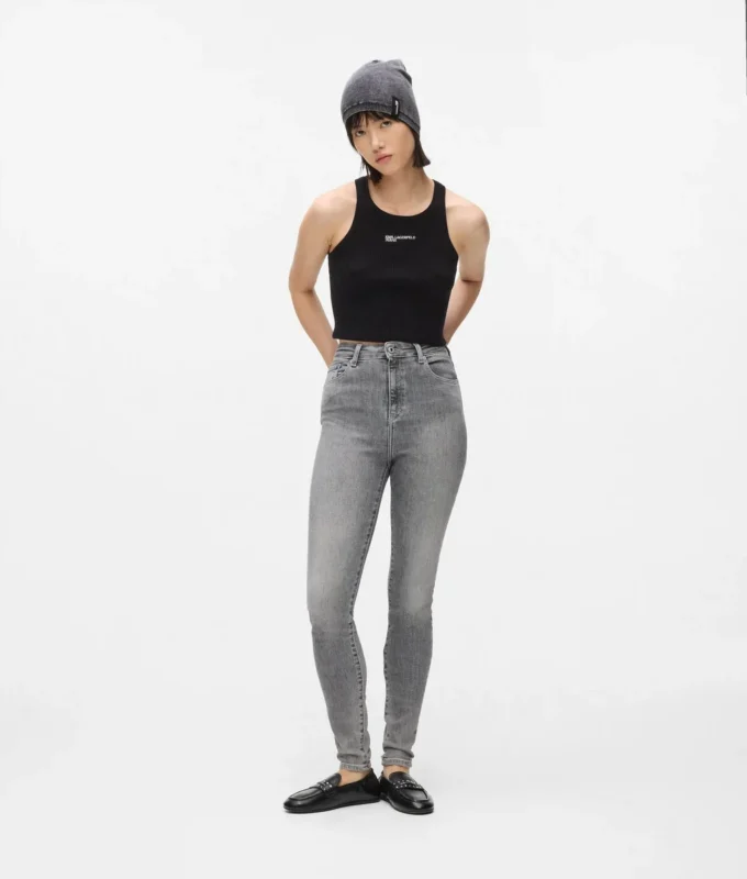 Skinny jeans met hoge taille