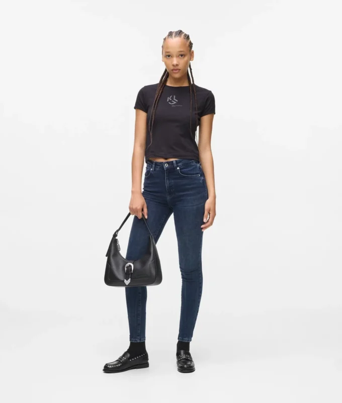 Skinny jeans met hoge taille