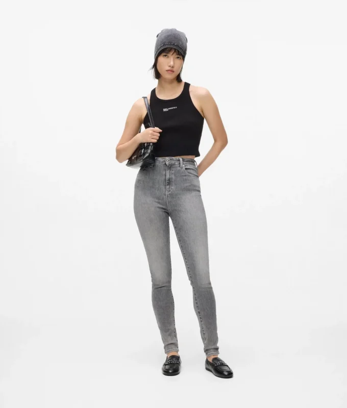 Skinny jeans met hoge taille