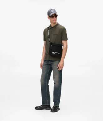 Slanke crossbodytas met logo