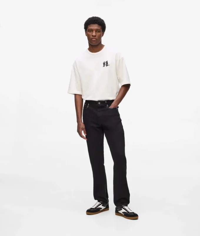 Slim fit jeans met metallic details