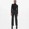 Straight jeans met all-over print