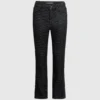 Straight jeans met all-over print