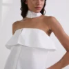 STRAPLESS POPLIN SHIRT