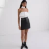 STRAPLESS POPLIN SHIRT