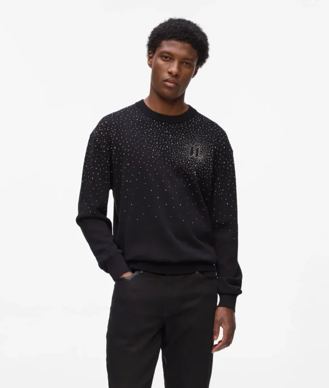 Sweater met strass-degradé