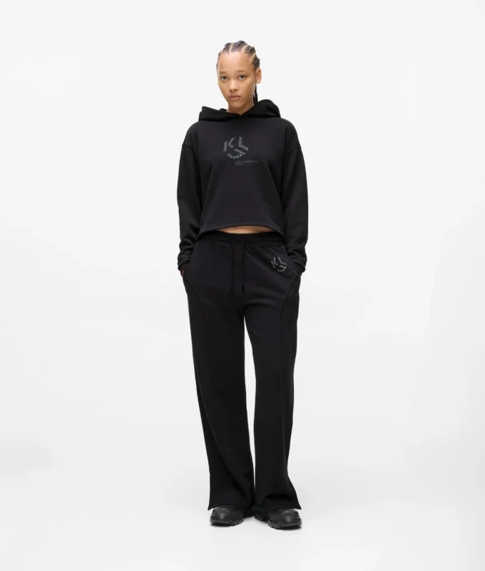 Sweatpants met studs en monogram