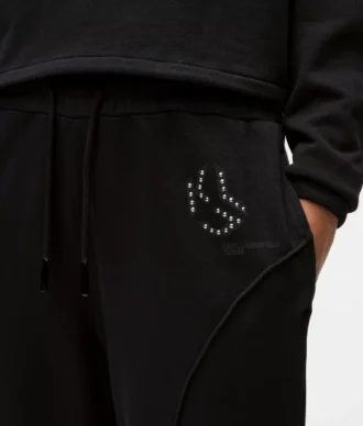 Sweatpants met studs en monogram
