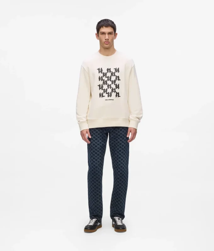 Sweatshirt met grafisch monogram