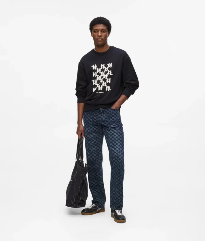 Sweatshirt met grafisch monogram