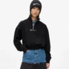 Sweatshirt met halve rits