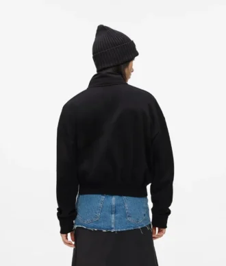 Sweatshirt met halve rits
