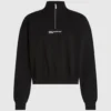 Sweatshirt met halve rits