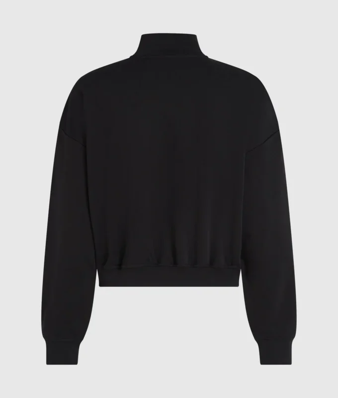 Sweatshirt met halve rits