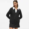 Sweatshirt met kenmerkende kraag