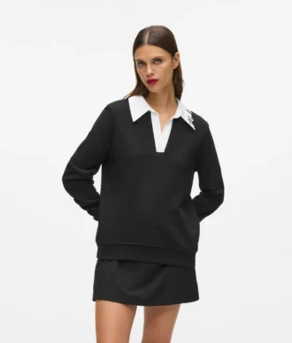 Sweatshirt met kenmerkende kraag
