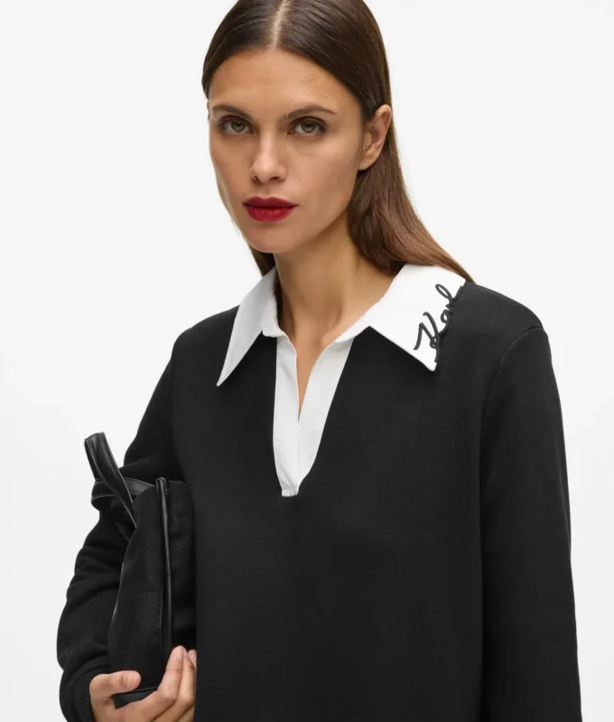 Sweatshirt met kenmerkende kraag