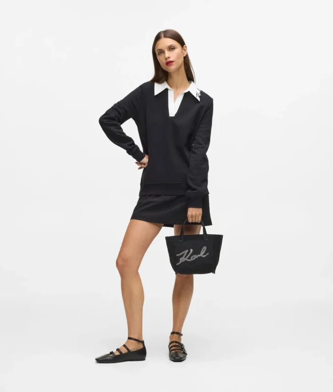 Sweatshirt met kenmerkende kraag