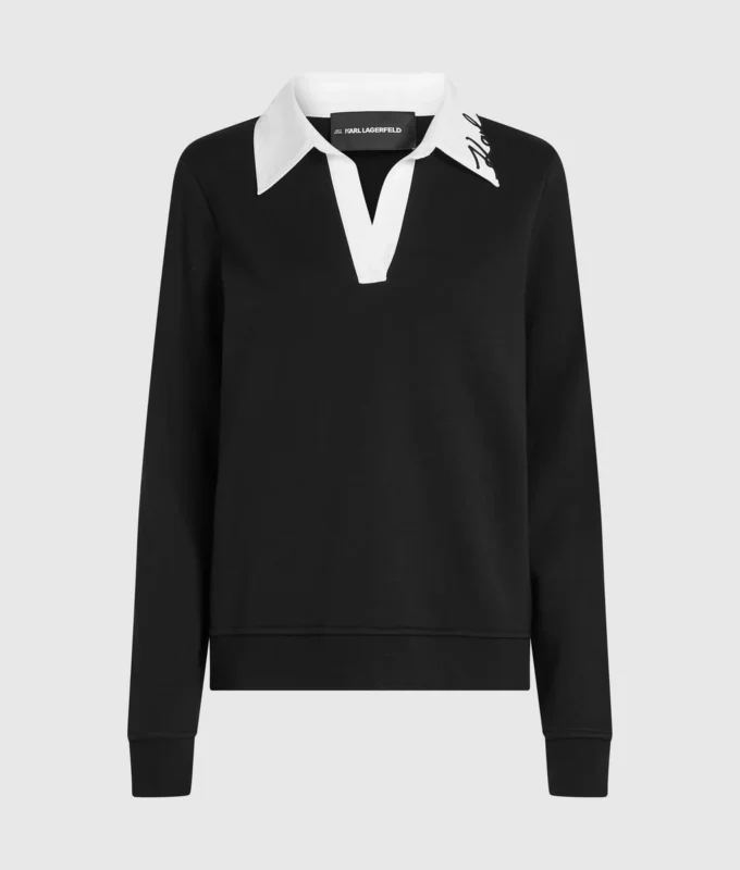 Sweatshirt met kenmerkende kraag