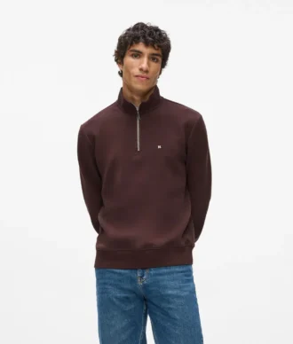 Sweatshirt met kwartritssluiting