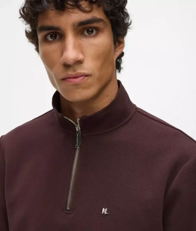 Sweatshirt met kwartritssluiting