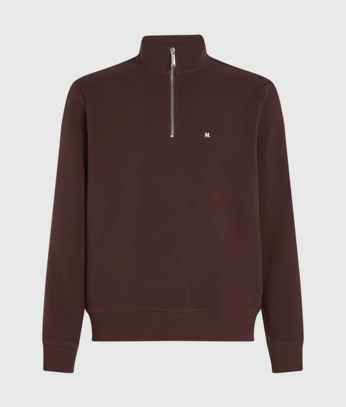Sweatshirt met kwartritssluiting
