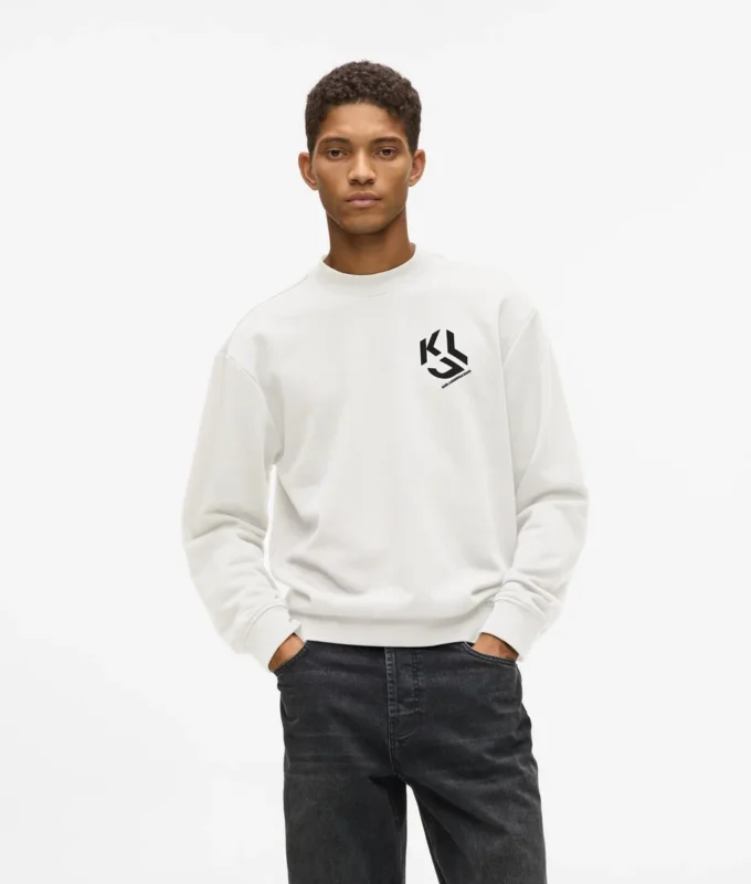 Sweatshirt met monogram patch