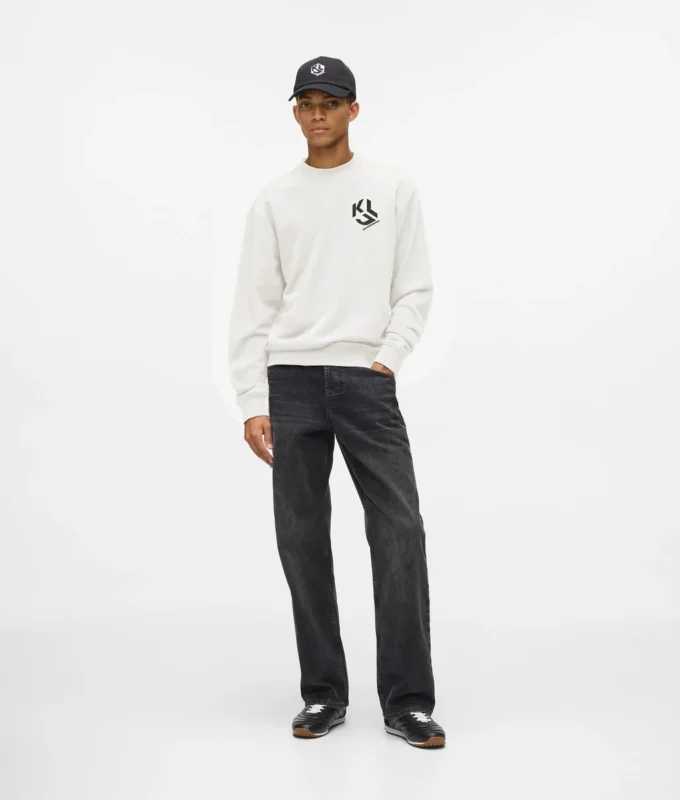 Sweatshirt met monogram patch