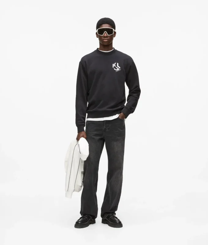 Sweatshirt met monogram patch