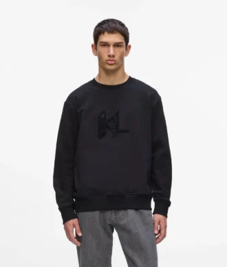 Sweatshirt met paillettenmonogram