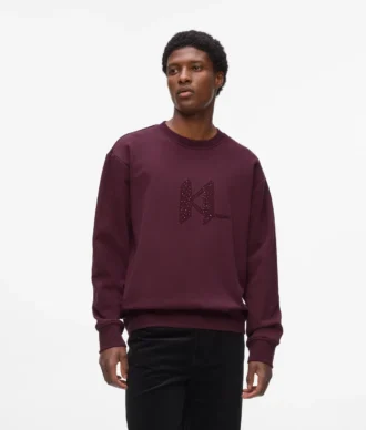 Sweatshirt met paillettenmonogram