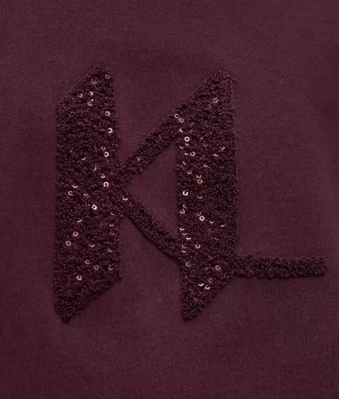 Sweatshirt met paillettenmonogram