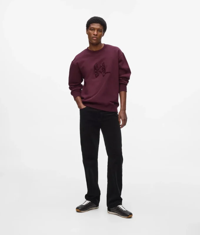 Sweatshirt met paillettenmonogram