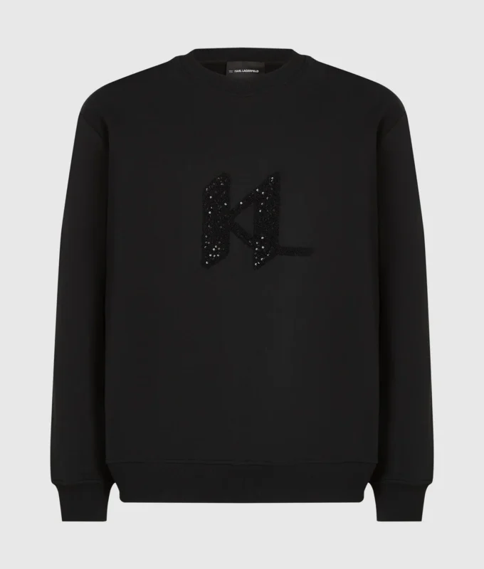 Sweatshirt met paillettenmonogram